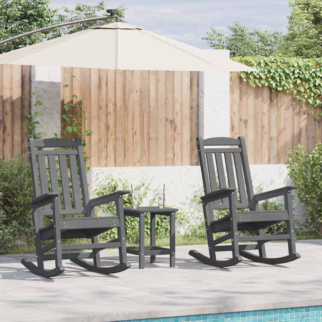 vidaXL Fotel bujany 3 pcs Jasnoszary Polietylen