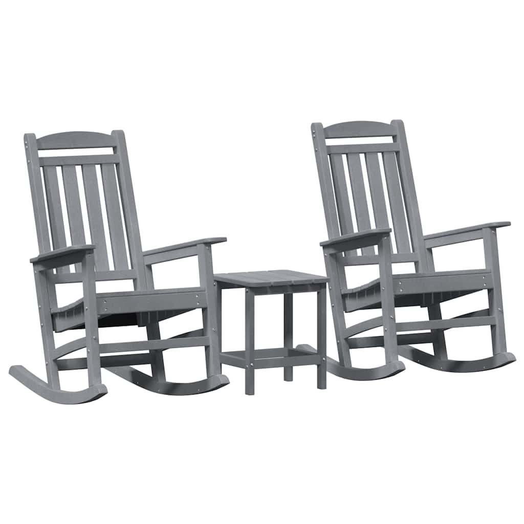 vidaXL Fotel bujany 3 pcs Jasnoszary Polietylen