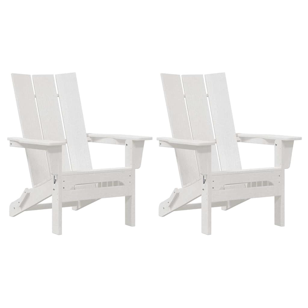 vidaXL Krzesło Ogrodowe 2 pcs Biały 80.5 x 74.5 x 92 cm Polietylen