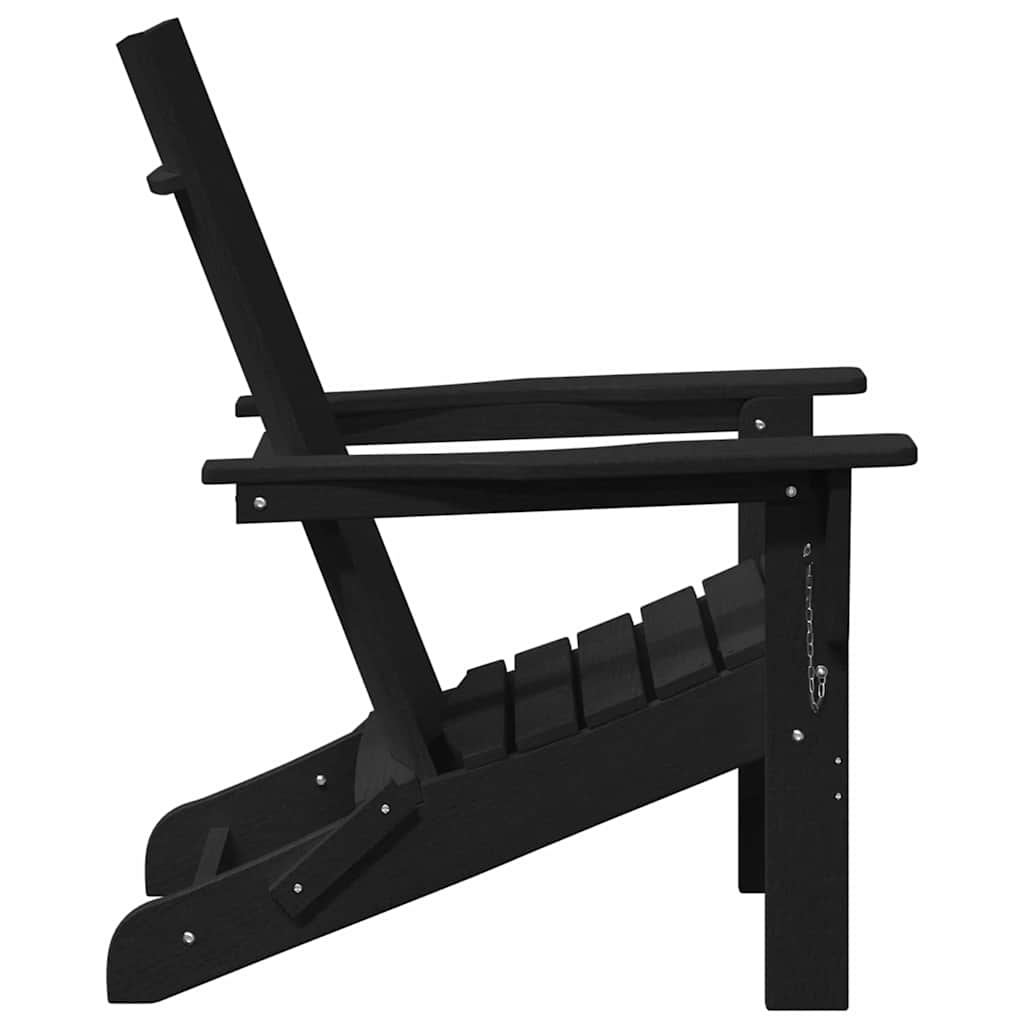 vidaXL Krzesło Ogrodowe 2 pcs Czarny 80.5 x 74.5 x 92 cm Polietylen