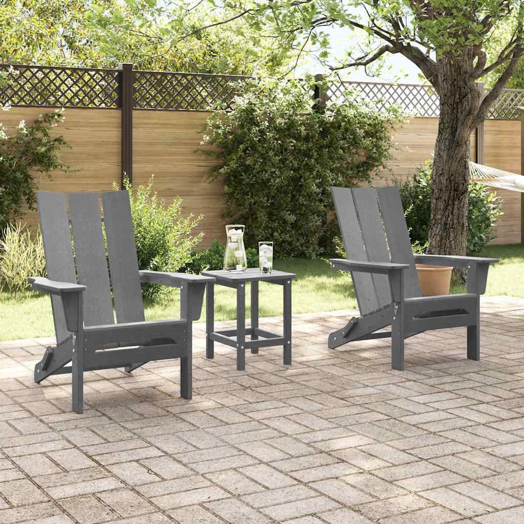 vidaXL Krzesło Ogrodowe 2 pcs Jasnoszary 80.5 x 74.5 x 92 cm