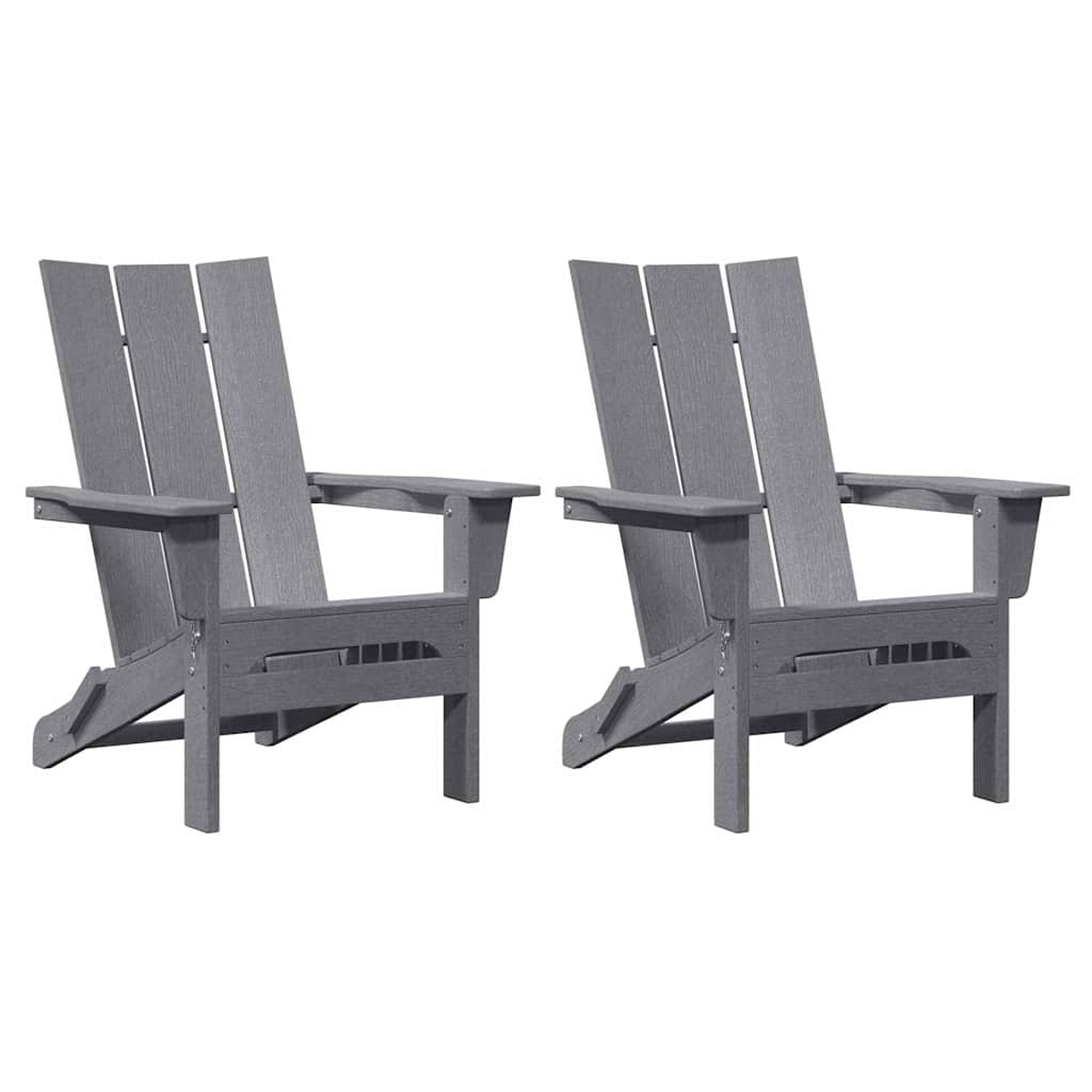 vidaXL Krzesło Ogrodowe 2 pcs Jasnoszary 80.5 x 74.5 x 92 cm