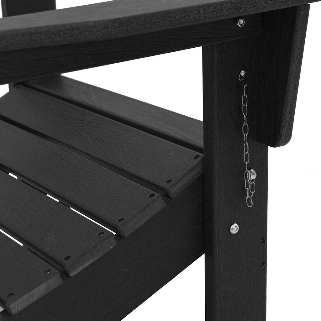 vidaXL Krzesło Ogrodowe 3 pcs Czarny 80.5 x 74.5 x 92 cm Polietylen