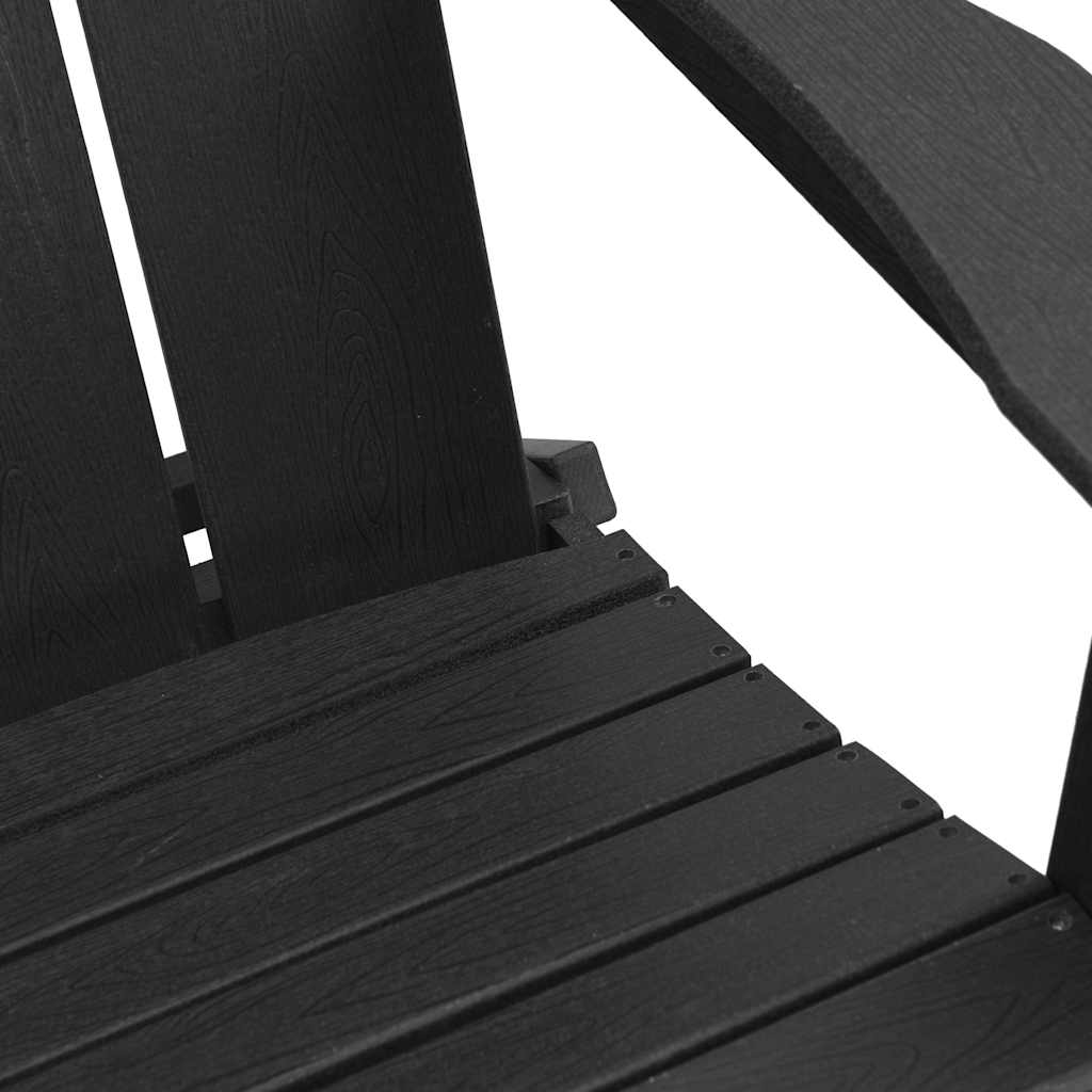 vidaXL Krzesło Ogrodowe 3 pcs Czarny 80.5 x 74.5 x 92 cm Polietylen
