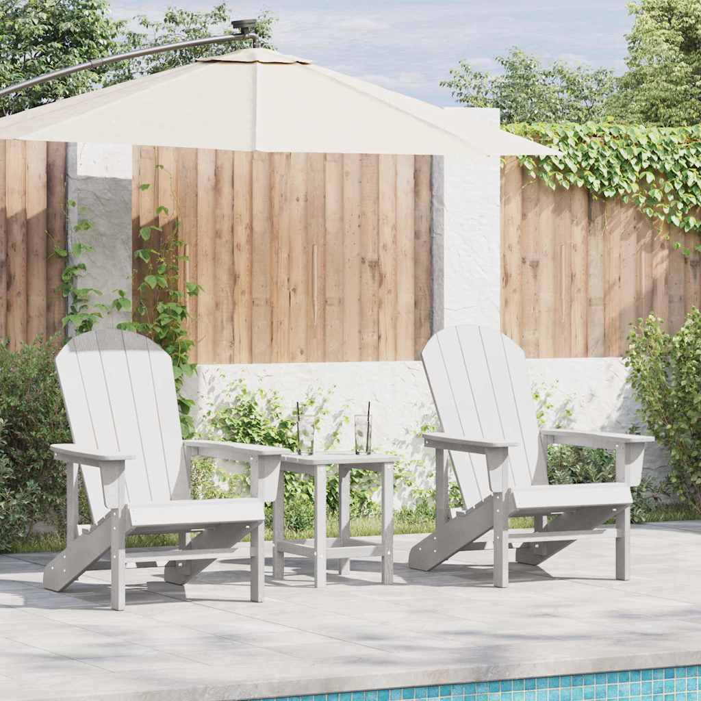 vidaXL Krzesło Ogrodowe 2 pcs Biały 82 x 74 x 92 cm Polietylen