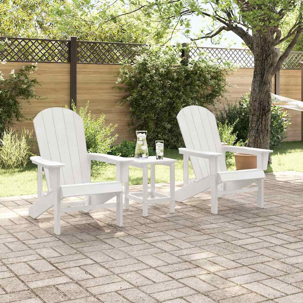 vidaXL Krzesło Ogrodowe 2 pcs Biały 82 x 74 x 92 cm Polietylen