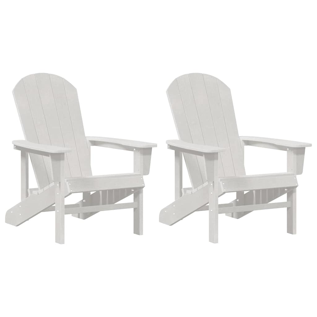 vidaXL Krzesło Ogrodowe 2 pcs Biały 82 x 74 x 92 cm Polietylen