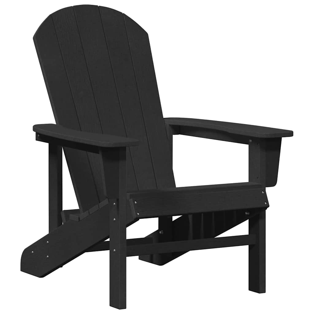 vidaXL Krzesło Ogrodowe 2 pcs Czarny 82 x 74 x 92 cm Polietylen