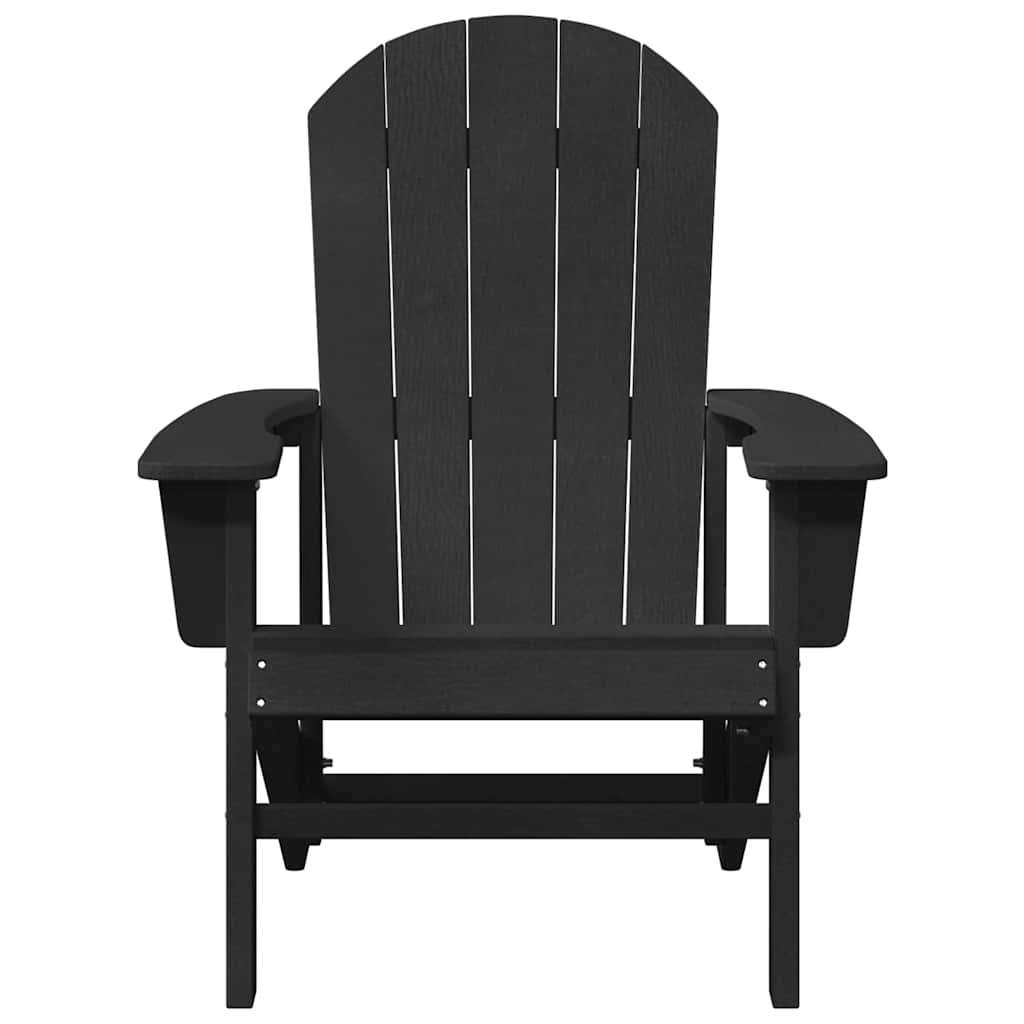 vidaXL Krzesło Ogrodowe 2 pcs Czarny 82 x 74 x 92 cm Polietylen