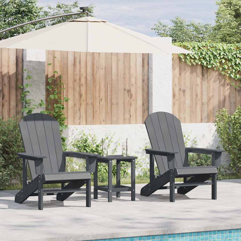 vidaXL Krzesło Ogrodowe 2 pcs Jasnoszary 82 x 74 x 92 cm Polietylen