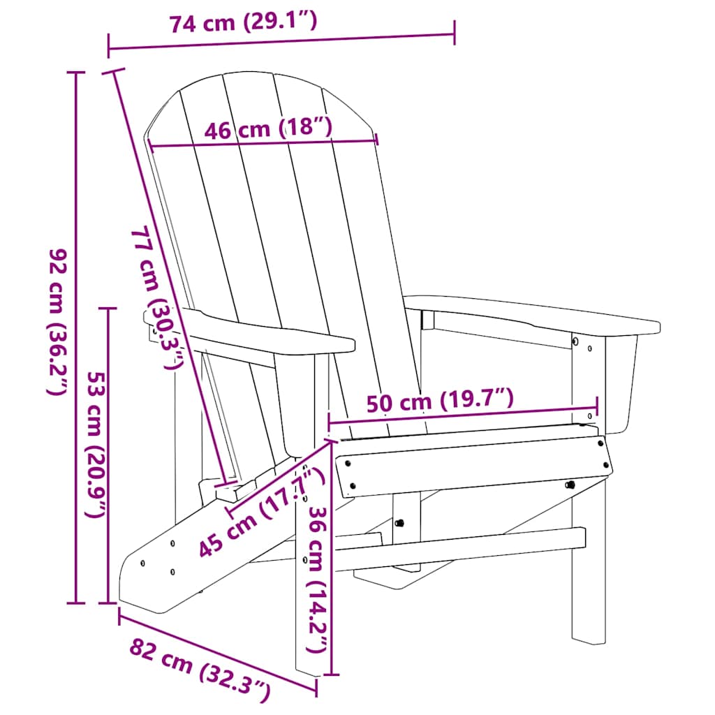 vidaXL Krzesło Ogrodowe 2 pcs Jasnoszary 82 x 74 x 92 cm Polietylen