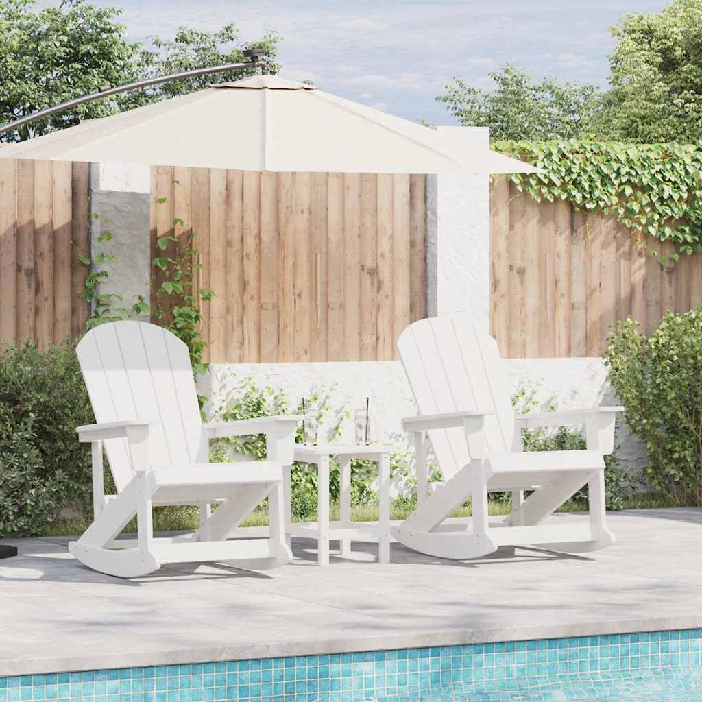 vidaXL Fotele bujane Adirondack 2 pcs Biały HDPE