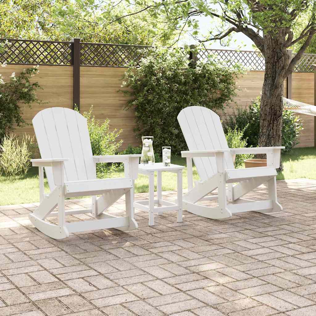 vidaXL Fotele bujane Adirondack 2 pcs Biały HDPE