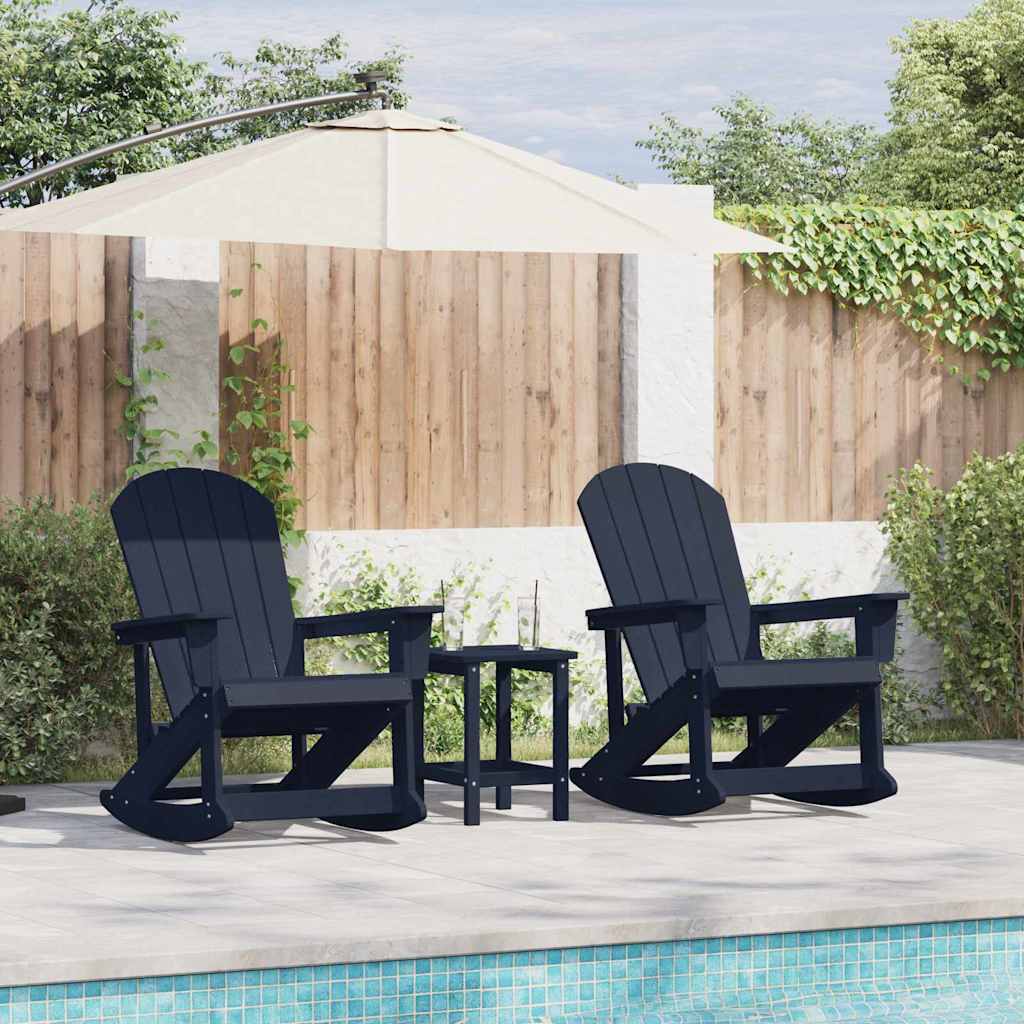 vidaXL Fotele bujane Adirondack 2 pcs Granatowy HDPE