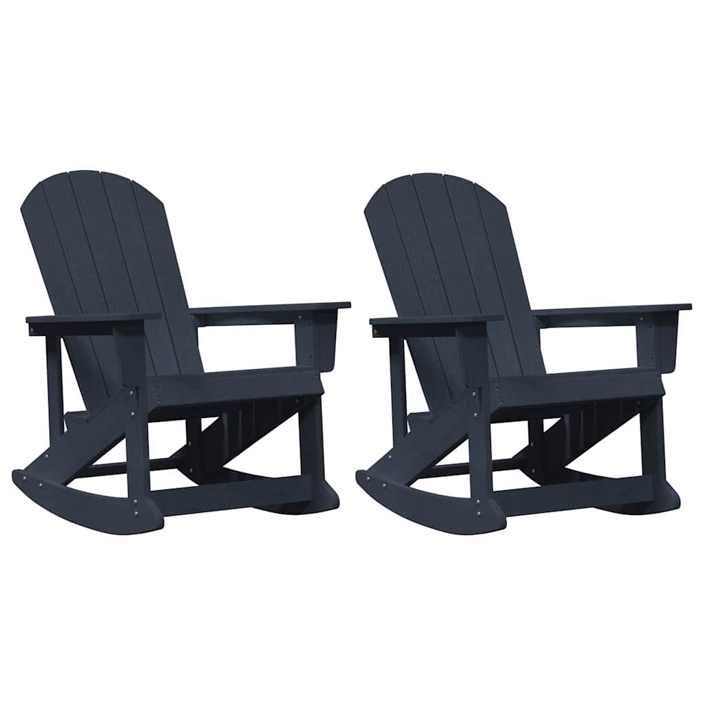 vidaXL Fotele bujane Adirondack 2 pcs Granatowy HDPE