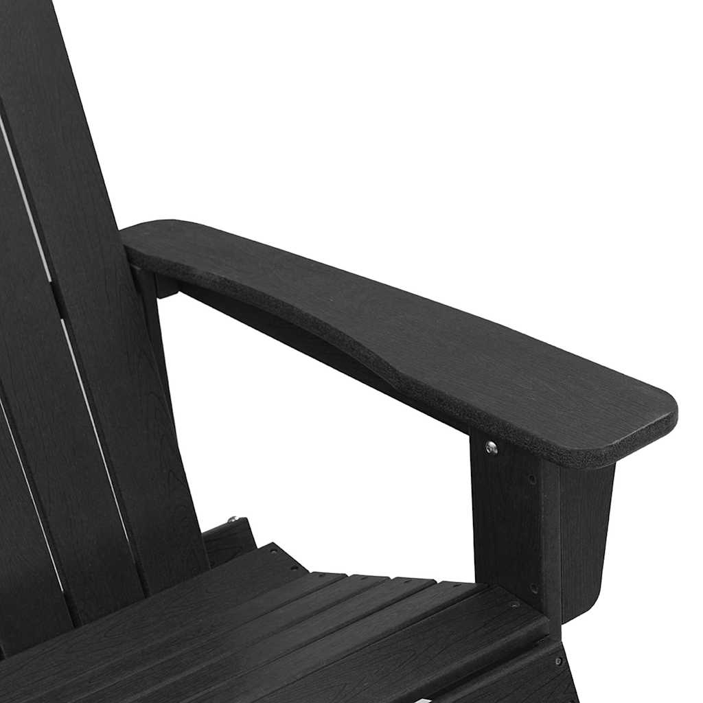 vidaXL Fotele bujane Adirondack 2 pcs Czarny HDPE
