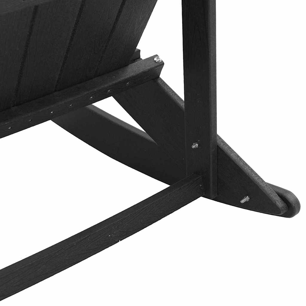 vidaXL Fotele bujane Adirondack 2 pcs Czarny HDPE