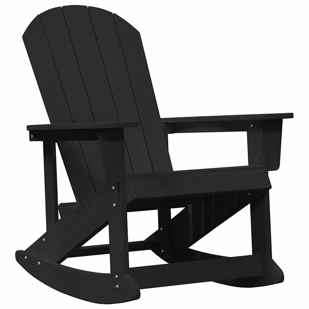 vidaXL Fotele bujane Adirondack 2 pcs Czarny HDPE