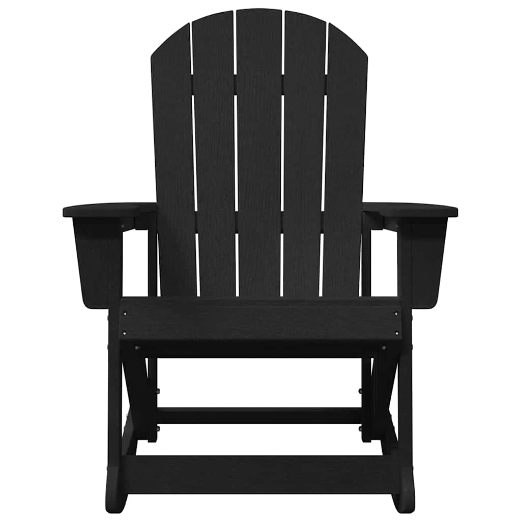 vidaXL Fotele bujane Adirondack 2 pcs Czarny HDPE