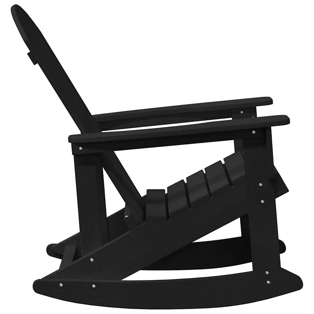 vidaXL Fotele bujane Adirondack 2 pcs Czarny HDPE