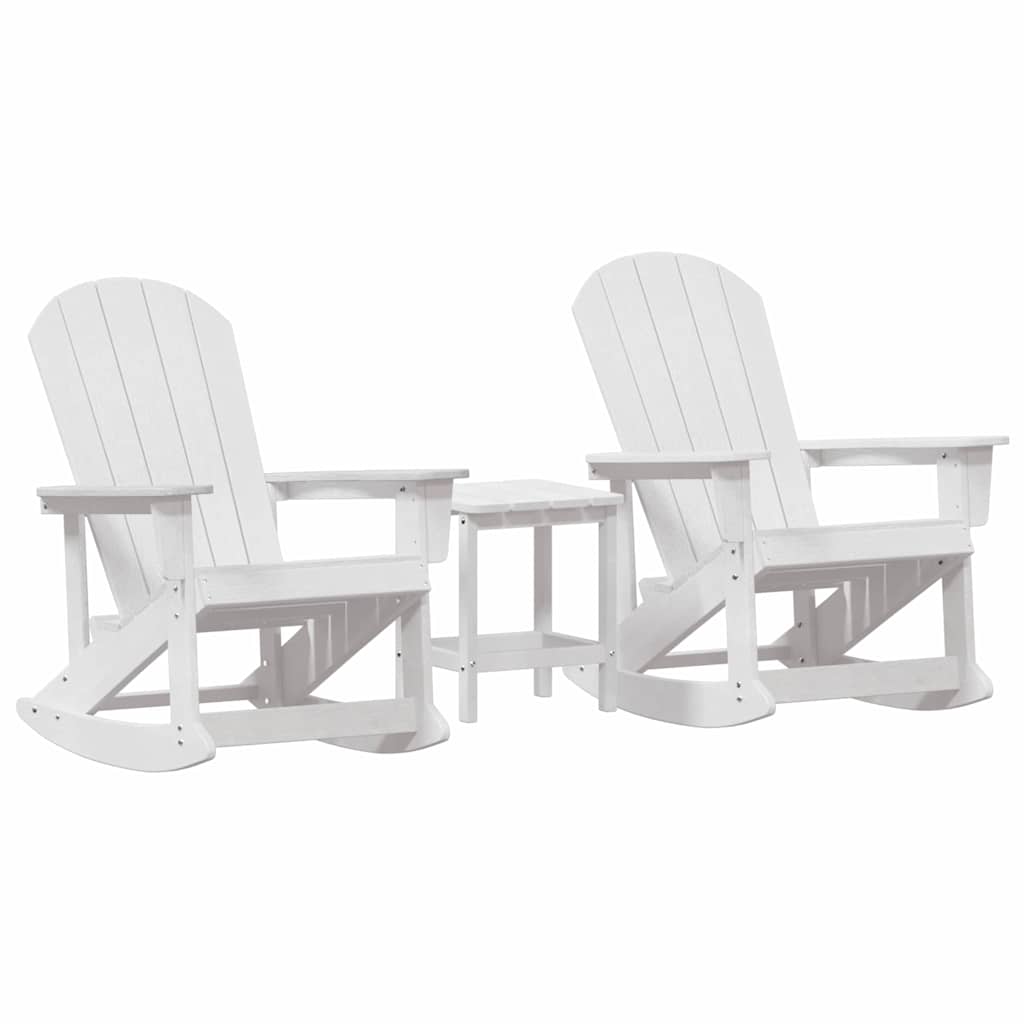 vidaXL Zestaw wypoczynkowy w ogrodzie 3 pcs Biały HDPE