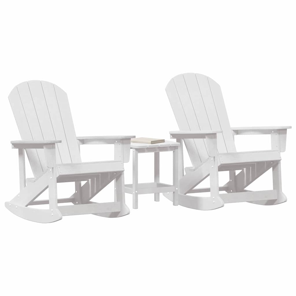 vidaXL Zestaw wypoczynkowy w ogrodzie 3 pcs Biały HDPE