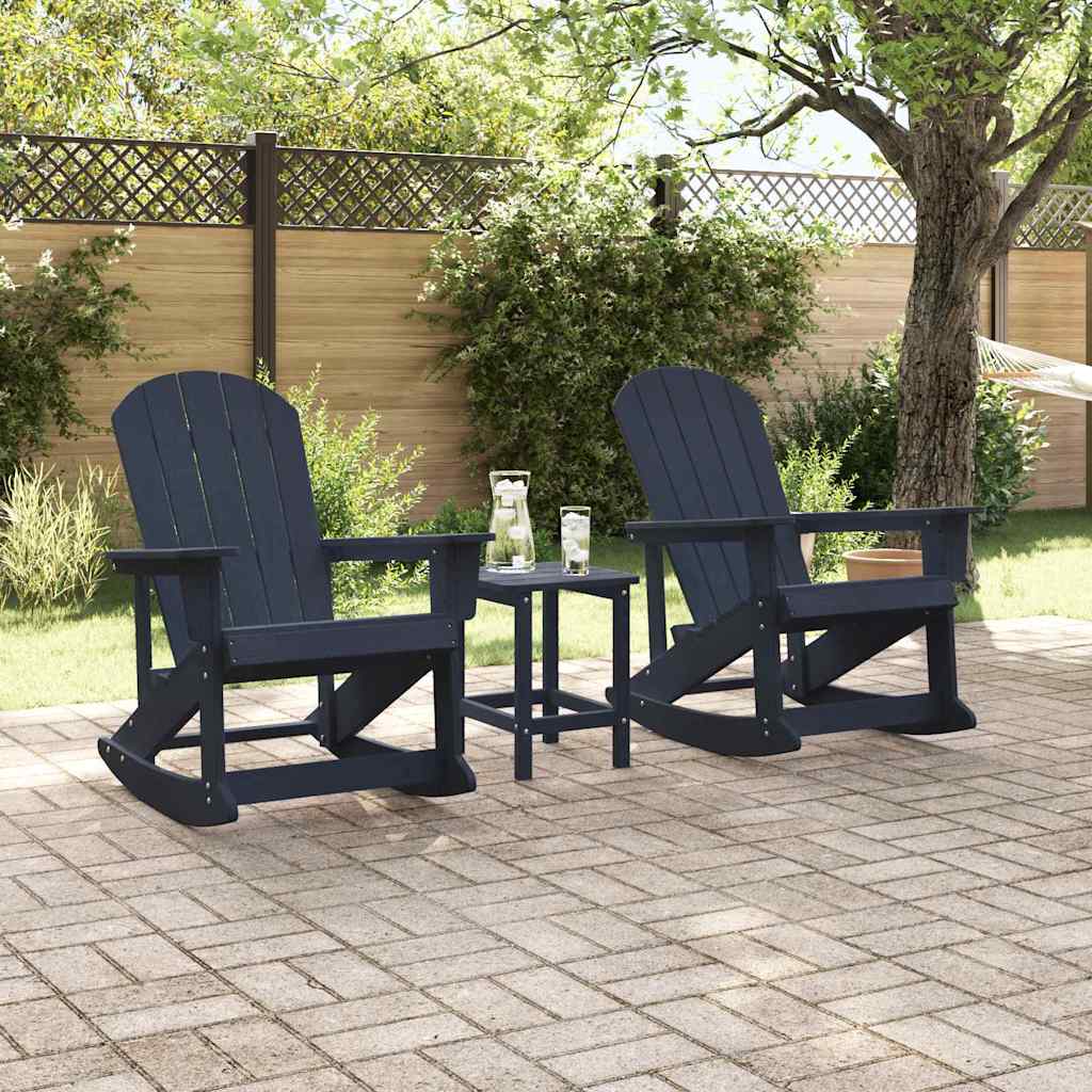 vidaXL Zestaw wypoczynkowy w ogrodzie 3 pcs Granatowy HDPE