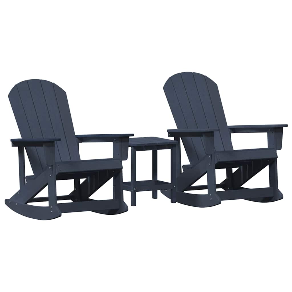 vidaXL Zestaw wypoczynkowy w ogrodzie 3 pcs Granatowy HDPE