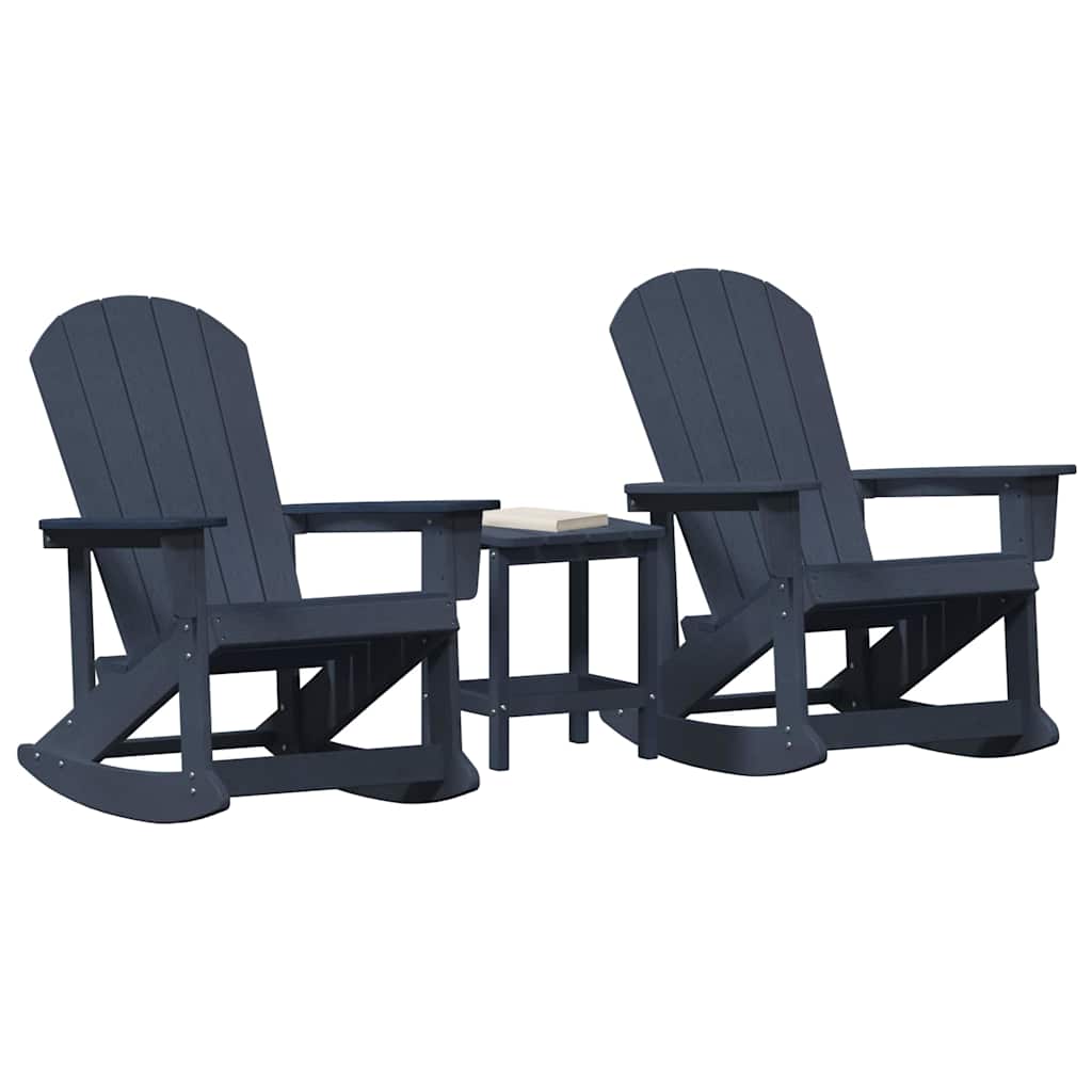 vidaXL Zestaw wypoczynkowy w ogrodzie 3 pcs Granatowy HDPE