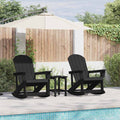 vidaXL Zestaw wypoczynkowy w ogrodzie 3 pcs Czarny HDPE
