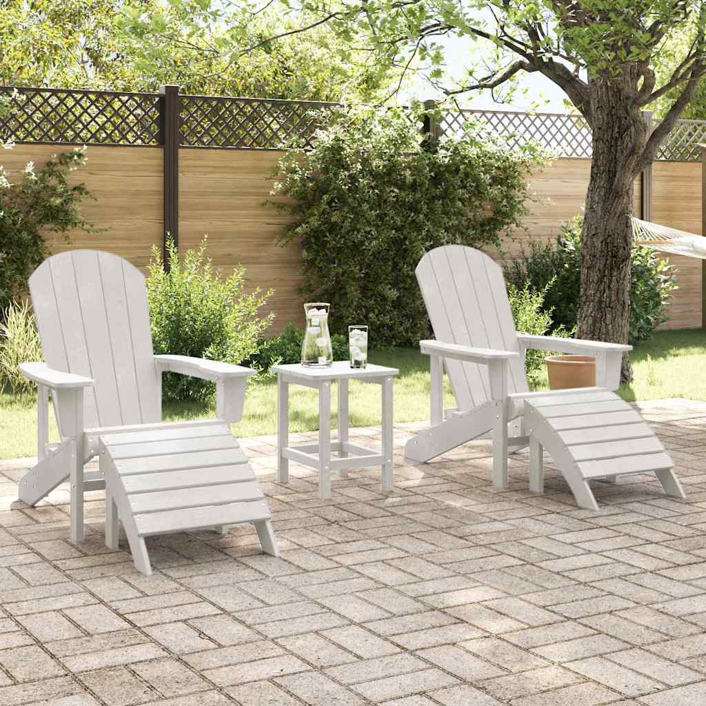 vidaXL Krzesło Ogrodowe 2 pcs Biały 83 x 74 x 92 cm Polietylen
