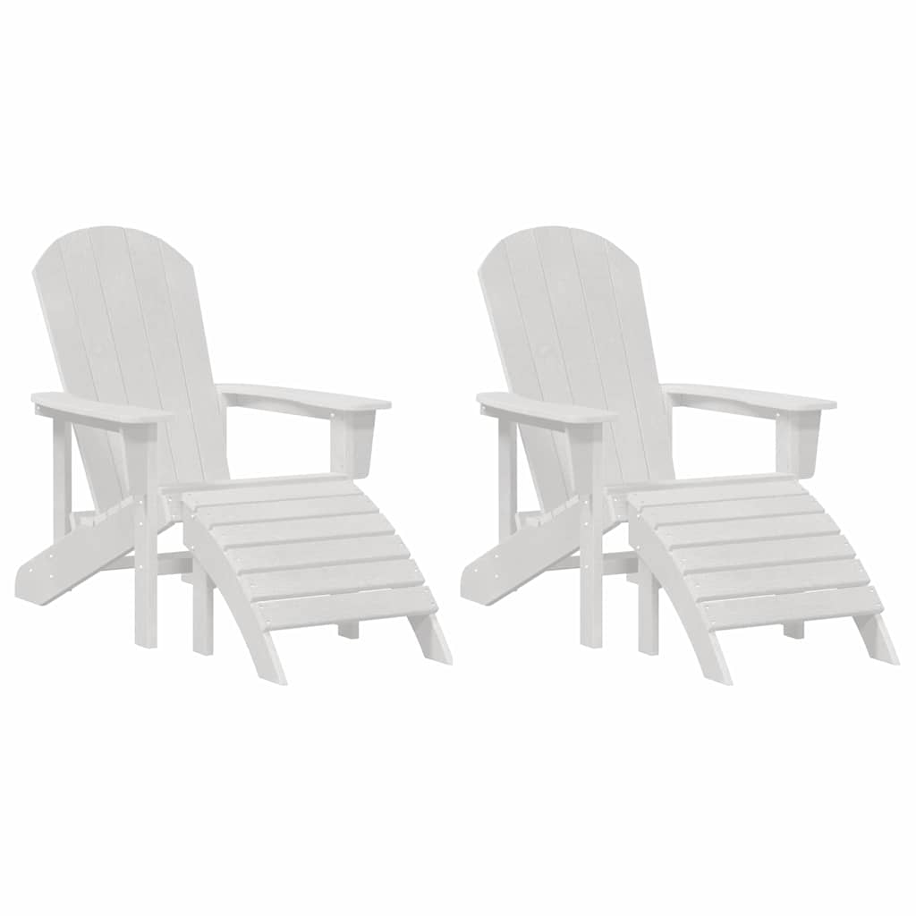 vidaXL Krzesło Ogrodowe 2 pcs Biały 83 x 74 x 92 cm Polietylen