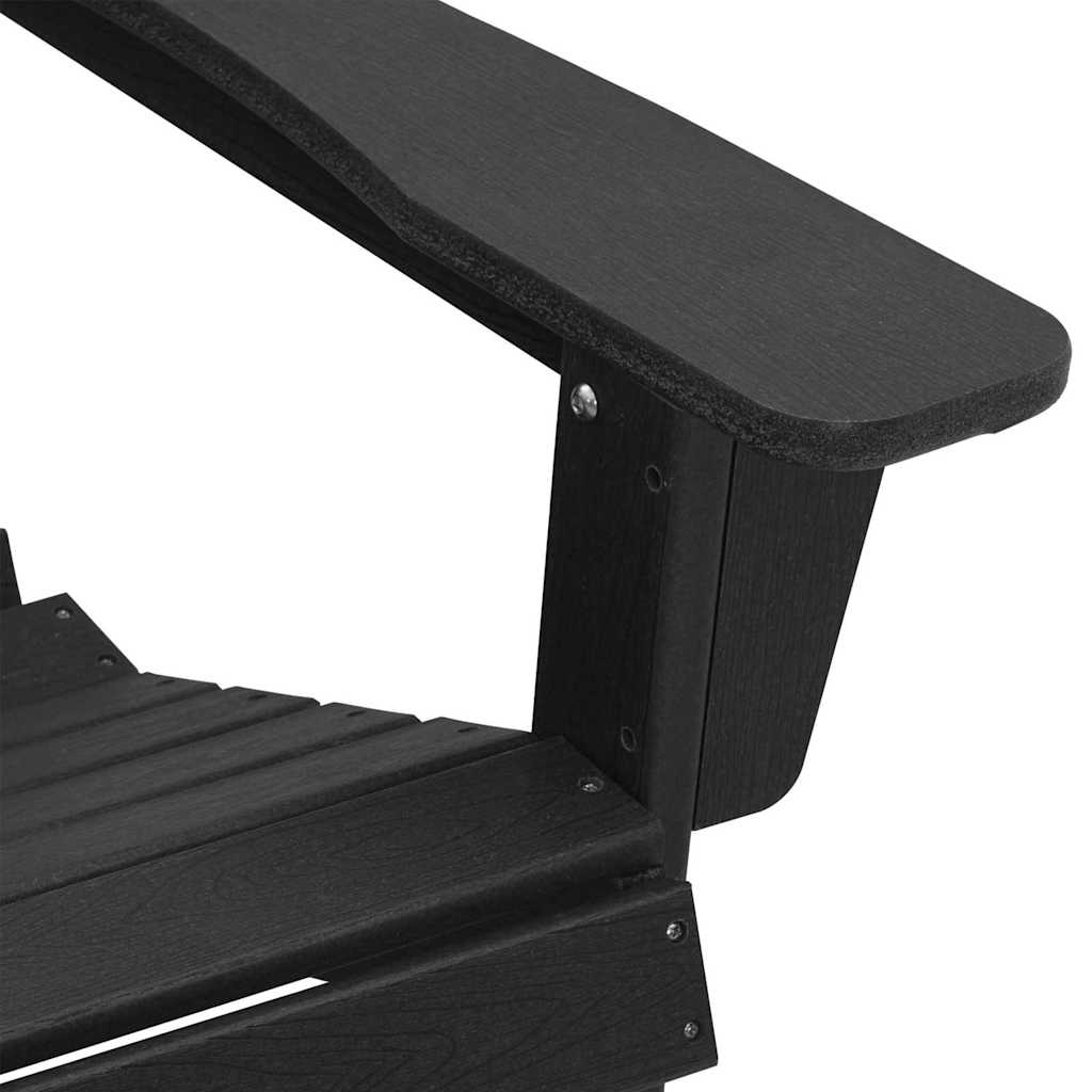 vidaXL Krzesło Ogrodowe 2 pcs Czarny 83 x 74 x 92 cm Polietylen