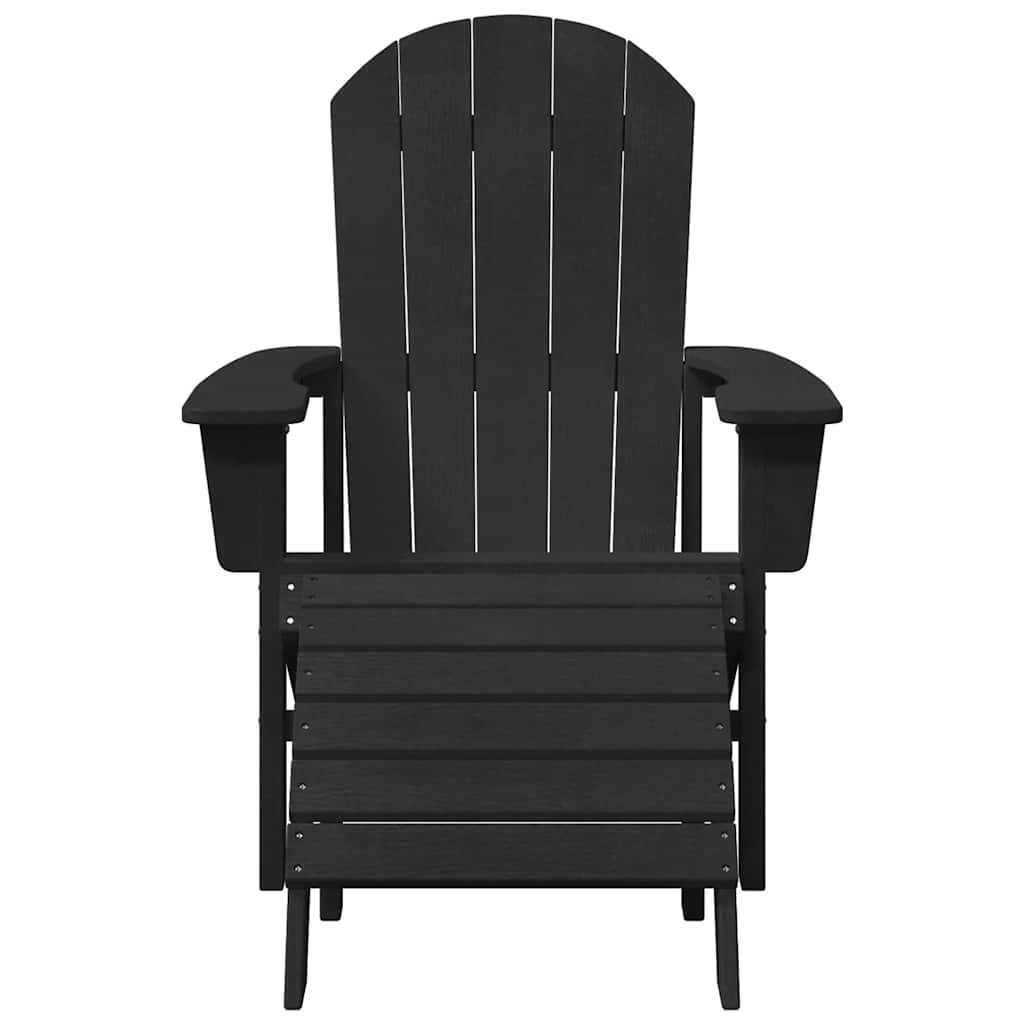 vidaXL Krzesło Ogrodowe 2 pcs Czarny 83 x 74 x 92 cm Polietylen