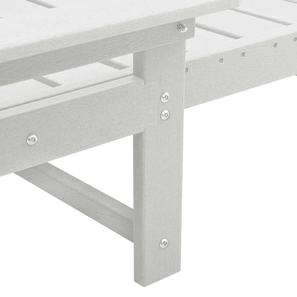 vidaXL Leżak 2 pcs Biały 195,5 x 53 x 98,5 cm Polietylen