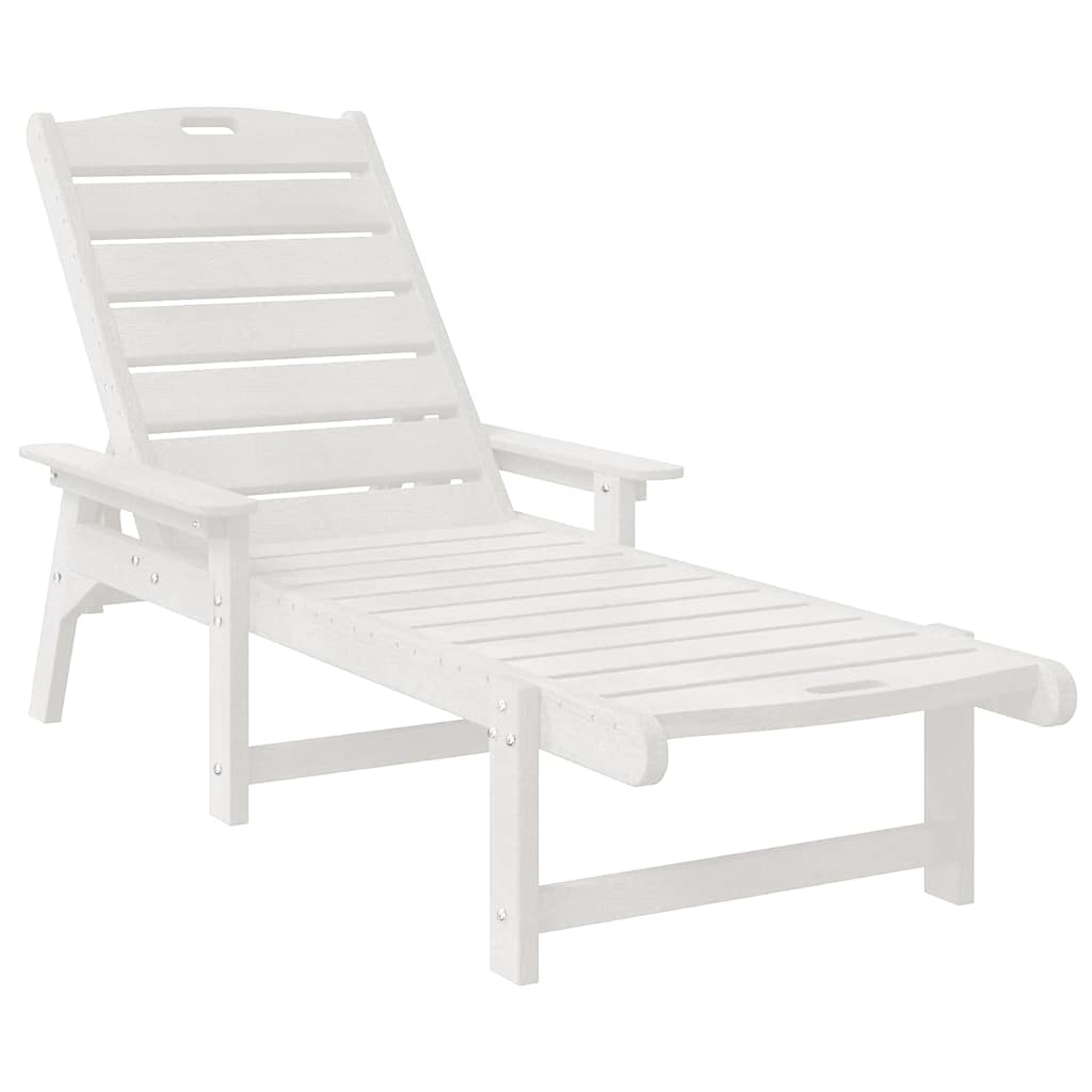 vidaXL Leżak 2 pcs Biały 195,5 x 53 x 98,5 cm Polietylen