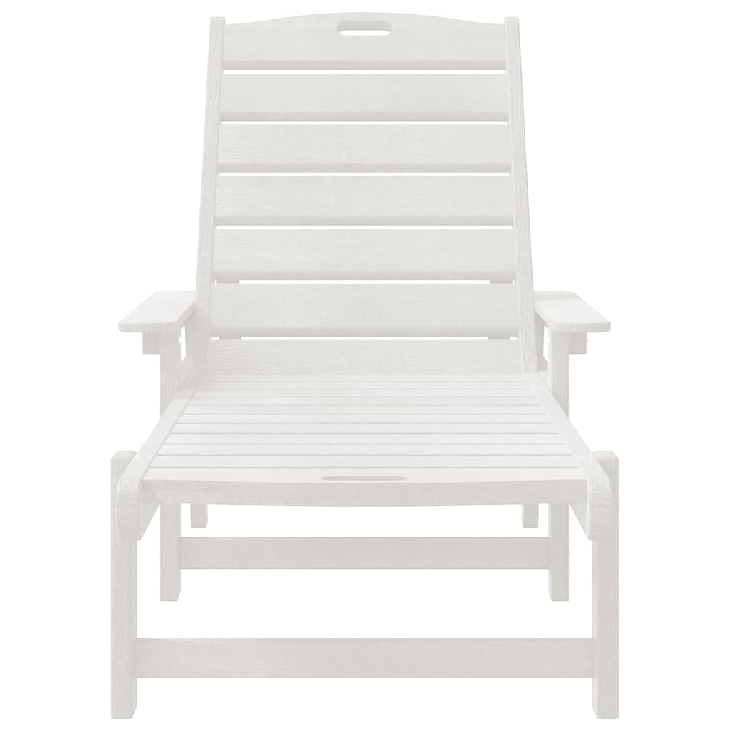vidaXL Leżak 2 pcs Biały 195,5 x 53 x 98,5 cm Polietylen