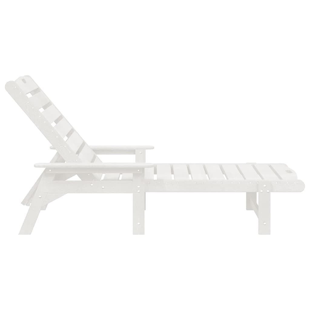 vidaXL Leżak 2 pcs Biały 195,5 x 53 x 98,5 cm Polietylen