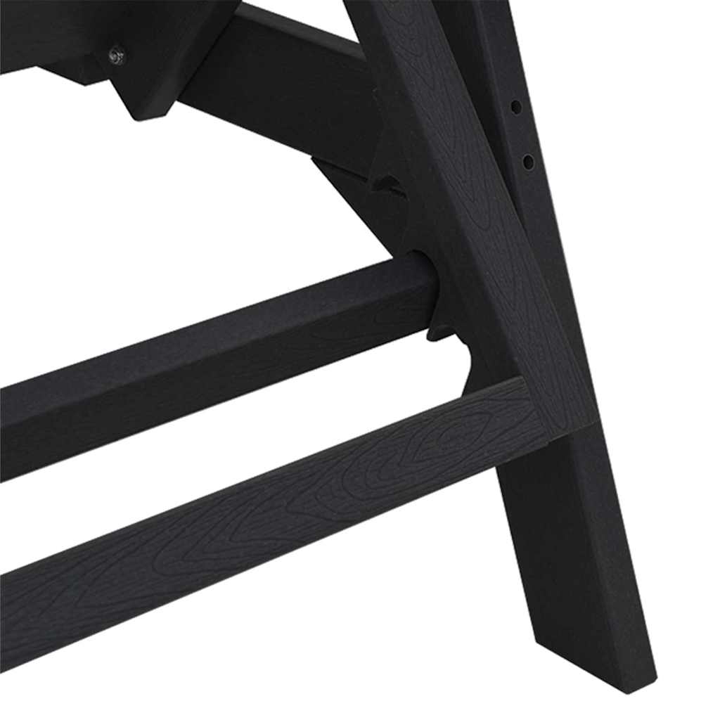 vidaXL Leżak 2 pcs Czarny 195,5 x 53 x 98,5 cm Polietylen