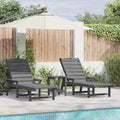 vidaXL Leżak 2 pcs Jasnoszary 195,5 x 53 x 98,5 cm Polietylen