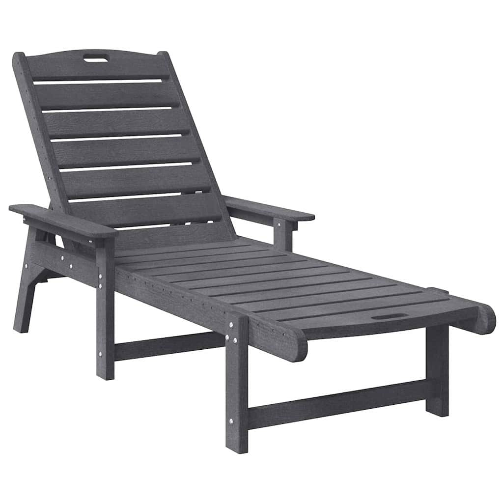 vidaXL Leżak 2 pcs Jasnoszary 195,5 x 53 x 98,5 cm Polietylen