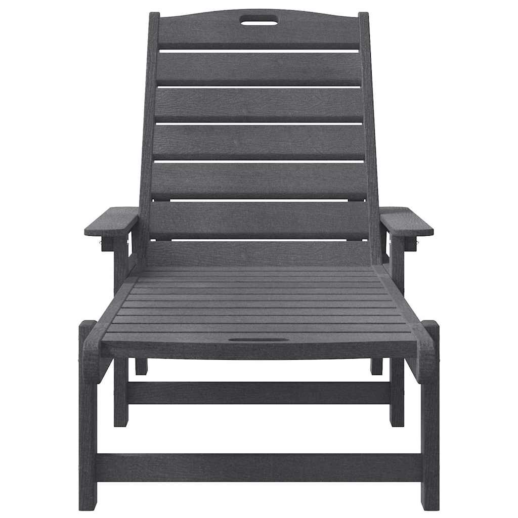 vidaXL Leżak 2 pcs Jasnoszary 195,5 x 53 x 98,5 cm Polietylen