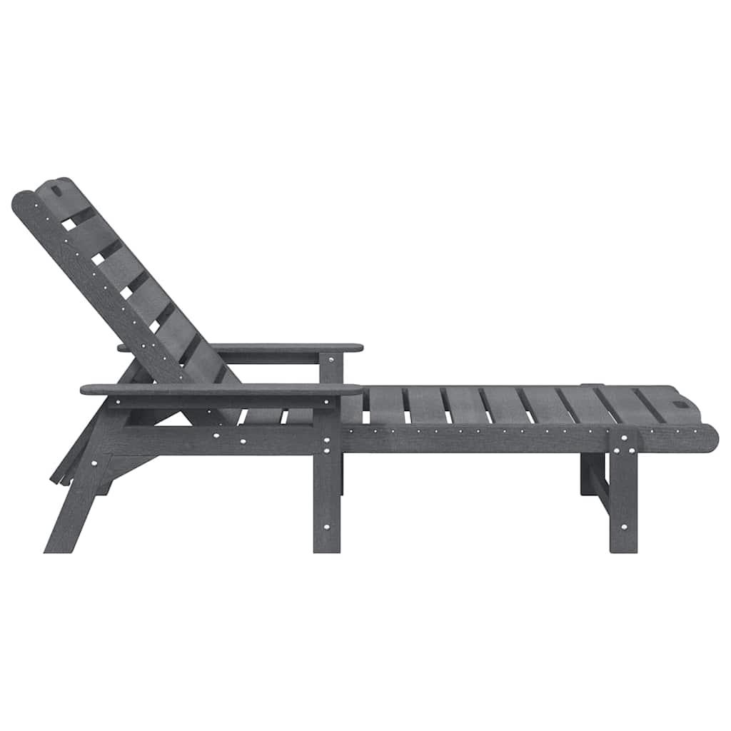 vidaXL Leżak 2 pcs Jasnoszary 195,5 x 53 x 98,5 cm Polietylen