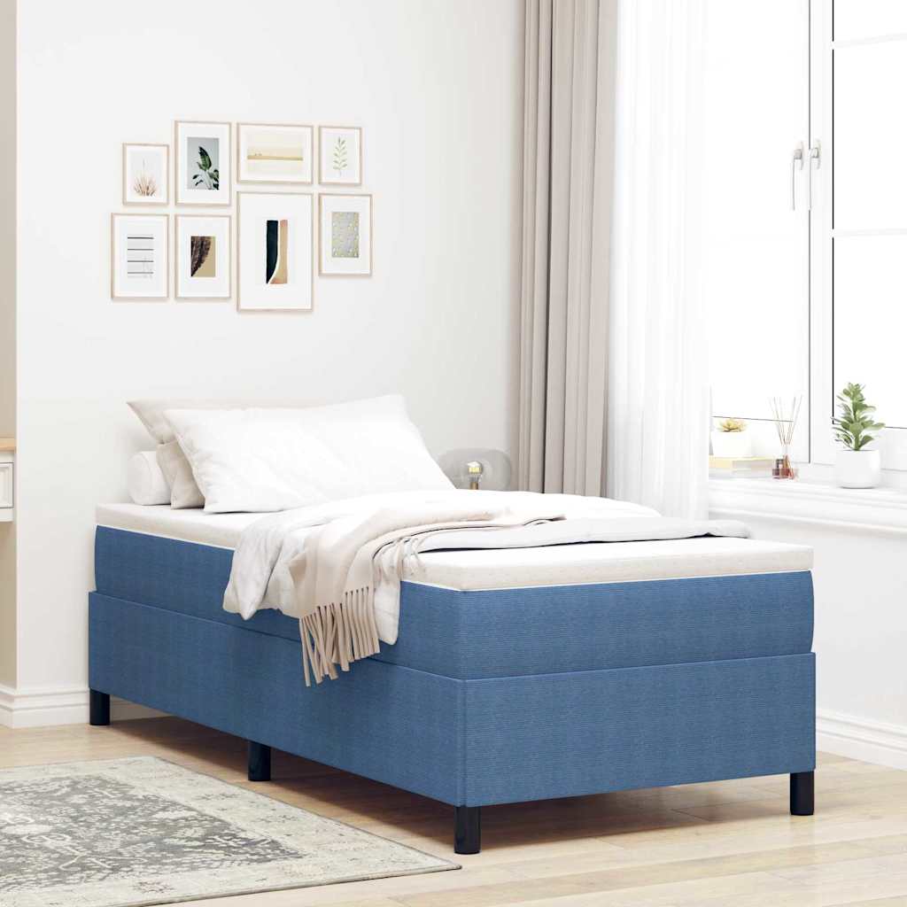 vidaXL Łóżko sprężynowe Niebieski 80 x 200 cm Tkanina sztruksowa