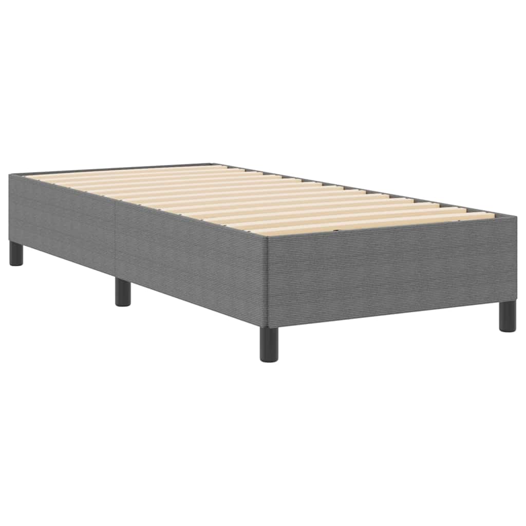 vidaXL Łóżko sprężynowe jasnoszary 90 x 190 cm Tkanina sztruksowa