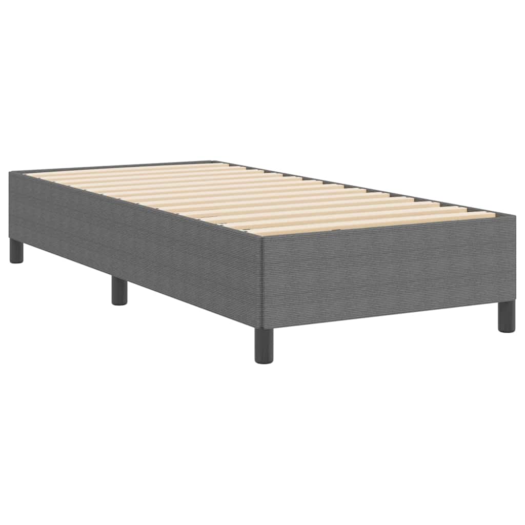 vidaXL Łóżko sprężynowe jasnoszary 90 x 190 cm Tkanina sztruksowa