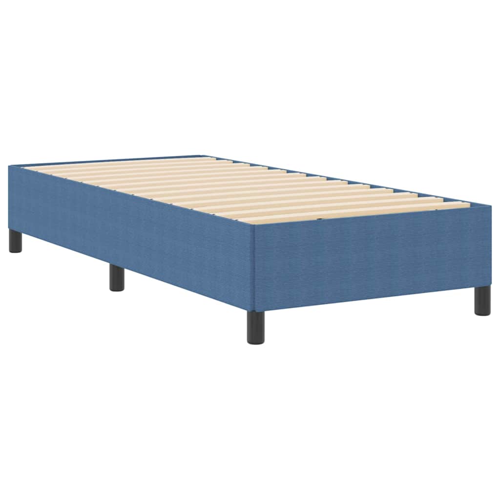 vidaXL Łóżko sprężynowe niebieski 90 x 200 cm Tkanina sztruksowa