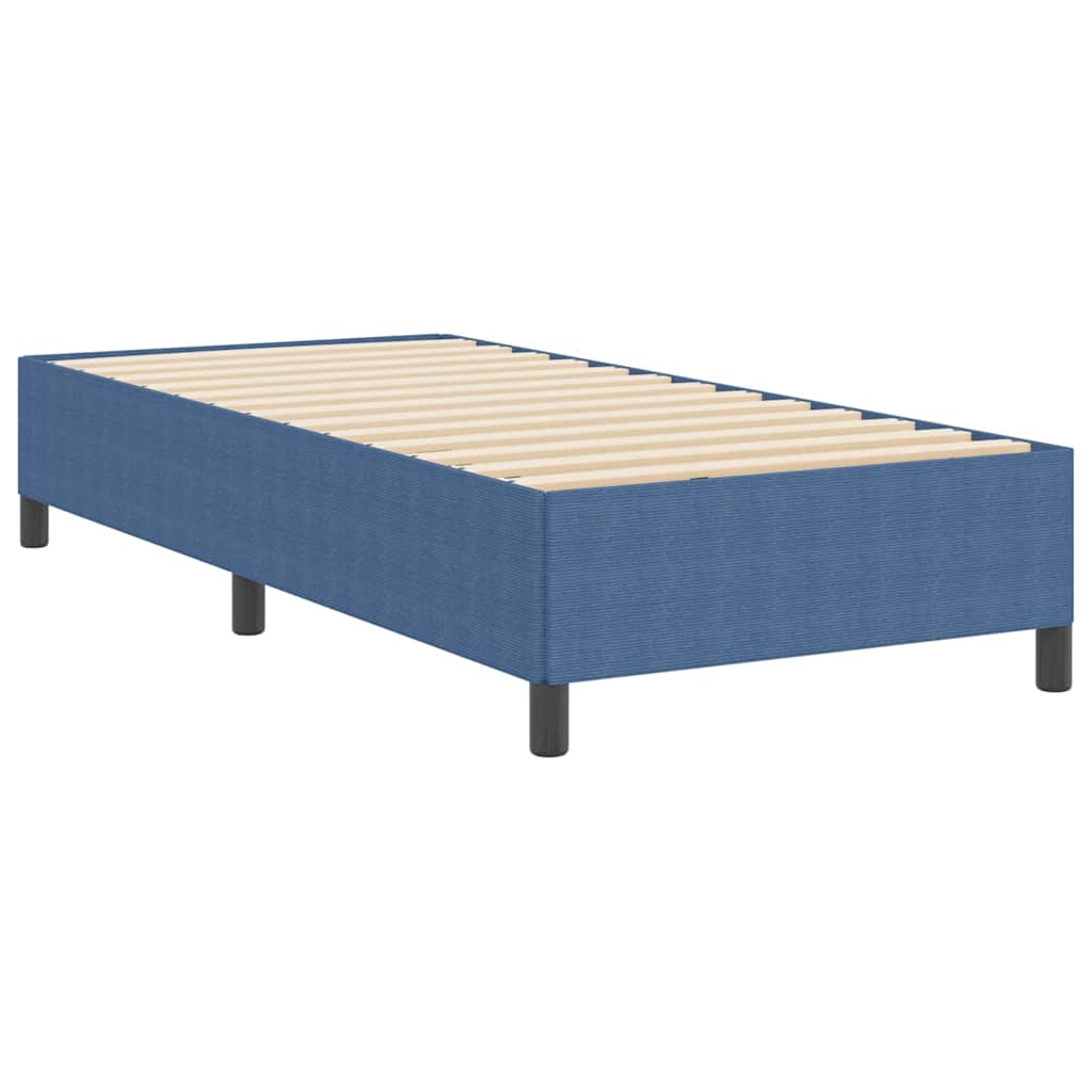 vidaXL Łóżko sprężynowe niebieski 100 x 200 cm Tkanina sztruksowa