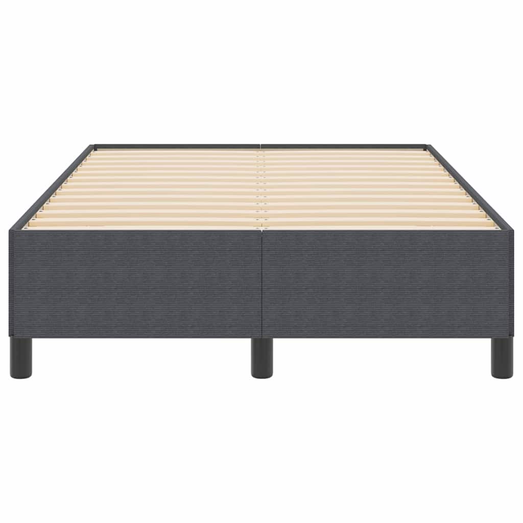 vidaXL Łóżko sprężynowe ciemnoszary 120 x 200 cm Tkanina sztruksowa