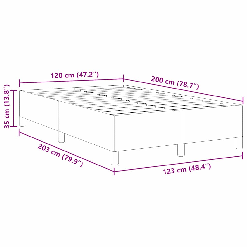 vidaXL Łóżko sprężynowe ciemnoszary 120 x 200 cm Tkanina sztruksowa